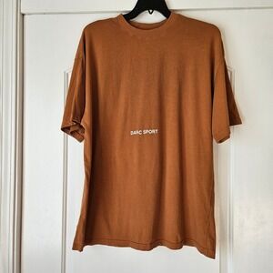 Darc Sport Wolves Forever Orange T-shirt Mens Large Skull Graphic Bushido Code